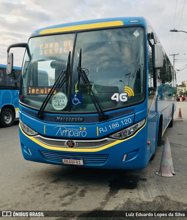 Viação Nossa Senhora do Amparo RJ 186.120 na cidade de Niterói, Rio de Janeiro, Brasil, por Luiz Eduardo Lopes da Silva. ID da foto: 9199748.