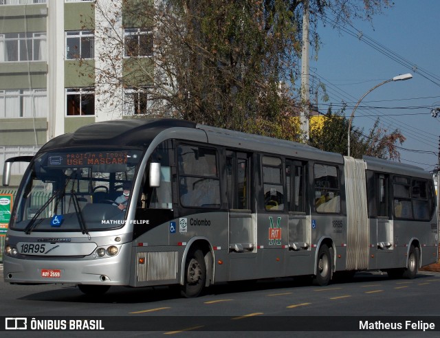 Viação Santo Ângelo 18R95 na cidade de Curitiba, Paraná, Brasil, por Matheus Felipe. ID da foto: 9199421.