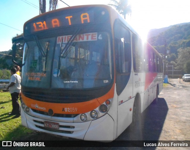 Viação Mirante A02059 na cidade de Nova Iguaçu, Rio de Janeiro, Brasil, por Lucas Alves Ferreira. Número da foto: #9200238.