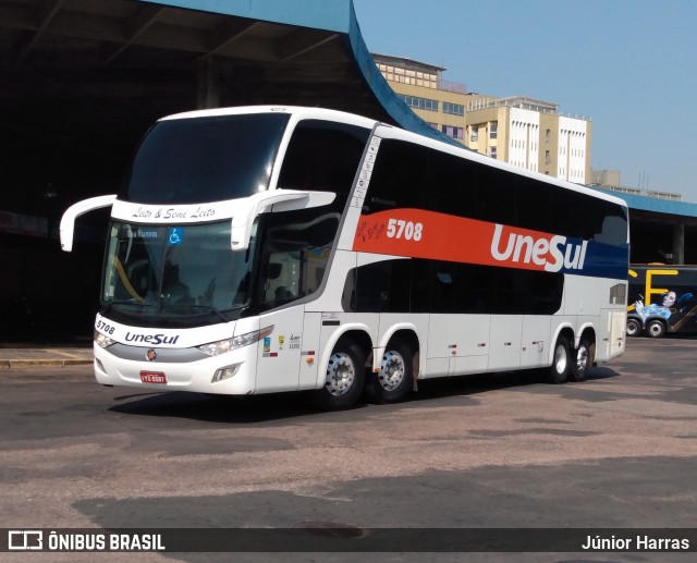 Unesul de Transportes 5708 na cidade de Porto Alegre, Rio Grande do Sul, Brasil, por Júnior Harras. Número da foto: #9198625.