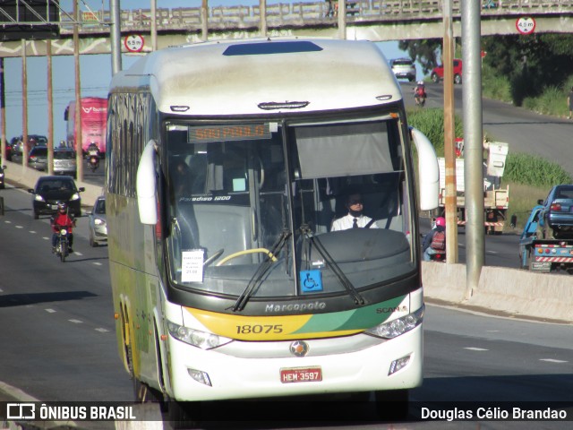 Empresa Gontijo de Transportes 18075 na cidade de Belo Horizonte, Minas Gerais, Brasil, por Douglas Célio Brandao. ID da foto: 9200097.