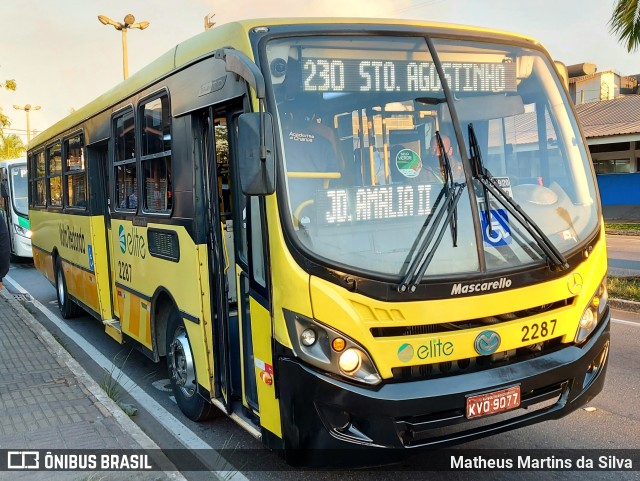 Viação Elite 2287 na cidade de Volta Redonda, Rio de Janeiro, Brasil, por Matheus Martins da Silva. Número da foto: #9197732.