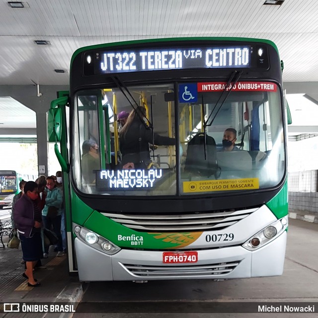 BBTT - Benfica Barueri Transporte e Turismo 00729 na cidade de Jandira, São Paulo, Brasil, por Michel Nowacki. Número da foto: #9199600.