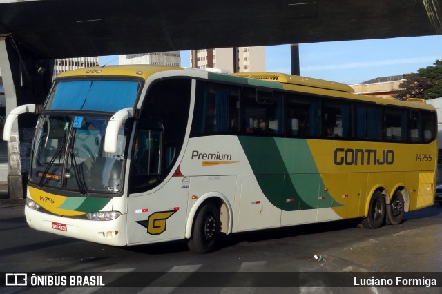 Empresa Gontijo de Transportes 14755 na cidade de Belo Horizonte, Minas Gerais, Brasil, por Luciano Formiga. ID da foto: 9201655.