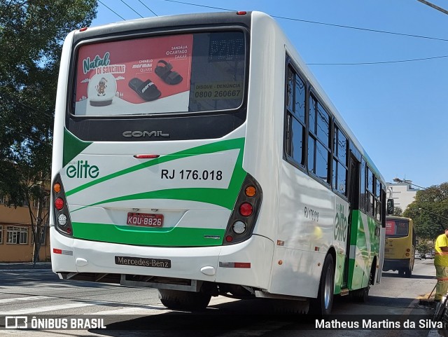 Viação Elite RJ 176.018 na cidade de Volta Redonda, Rio de Janeiro, Brasil, por Matheus Martins da Silva. Número da foto: #9202379.
