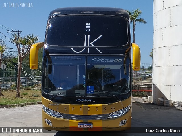 Expresso JK 21118 na cidade de Juiz de Fora, Minas Gerais, Brasil, por Luiz Carlos Rosa. ID da foto: 9201314.