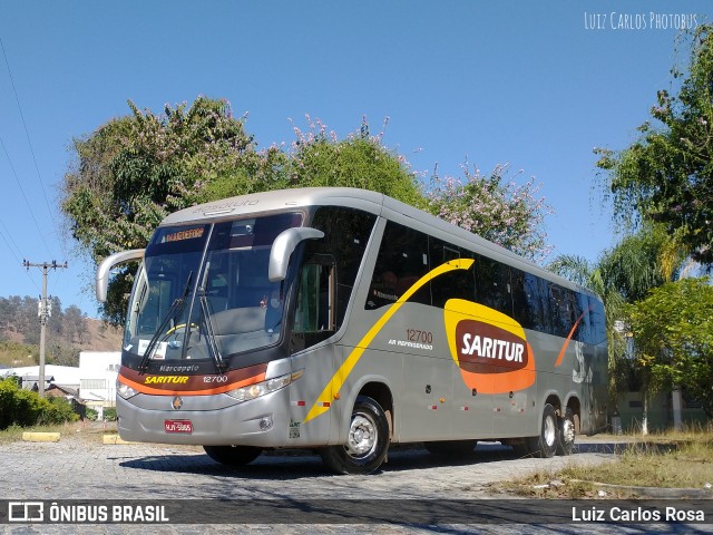 Saritur - Santa Rita Transporte Urbano e Rodoviário 12700 na cidade de Juiz de Fora, Minas Gerais, Brasil, por Luiz Carlos Rosa. ID da foto: 9201303.