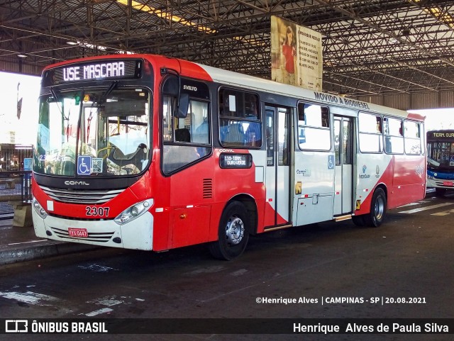 Expresso CampiBus 2307 na cidade de Campinas, São Paulo, Brasil, por Henrique Alves de Paula Silva. Número da foto: #9204715.