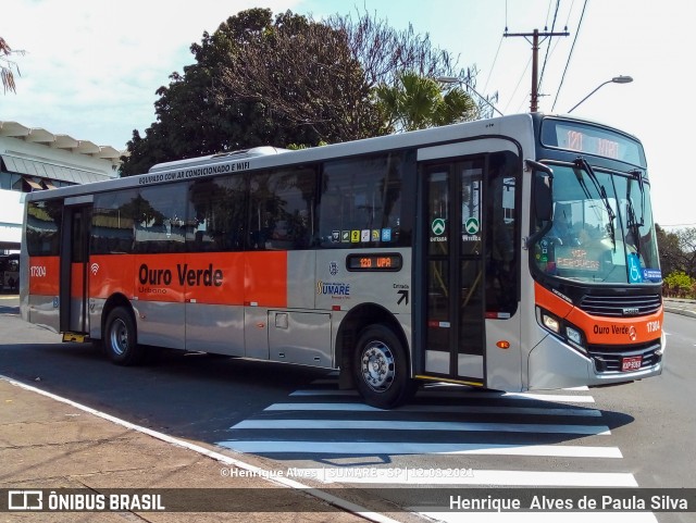 Auto Viação Ouro Verde 17304 na cidade de Sumaré, São Paulo, Brasil, por Henrique Alves de Paula Silva. ID da foto: 9206385.