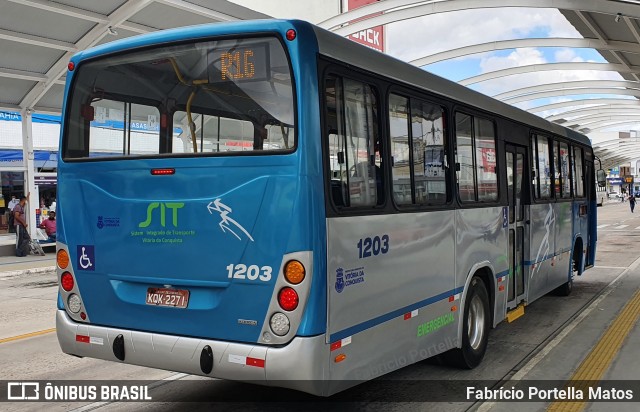 ATT - Atlântico Transportes e Turismo 1203 na cidade de Vitória da Conquista, Bahia, Brasil, por Fabrício Portella Matos. ID da foto: 9204614.