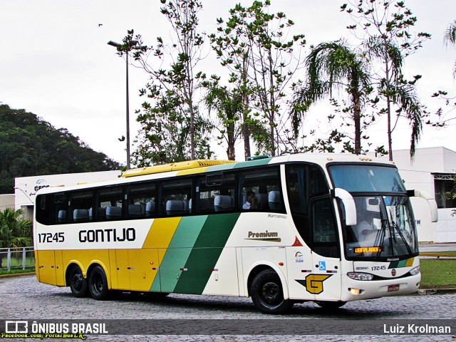 Empresa Gontijo de Transportes 17245 na cidade de Juiz de Fora, Minas Gerais, Brasil, por Luiz Krolman. ID da foto: 9205491.