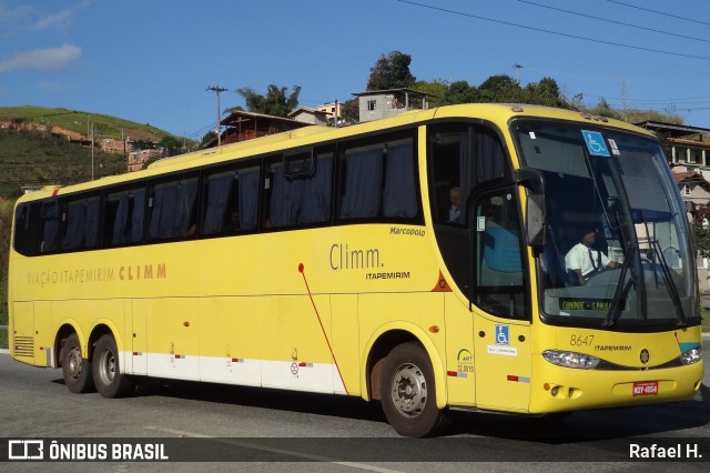 Viação Itapemirim 8647 na cidade de Barra do Piraí, Rio de Janeiro, Brasil, por Rafael H.. ID da foto: 9207062.