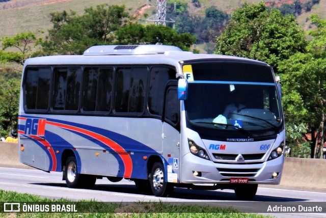 AGM Transportes e Turismo 600 na cidade de Roseira, São Paulo, Brasil, por Adriano Duarte. ID da foto: 9206539.