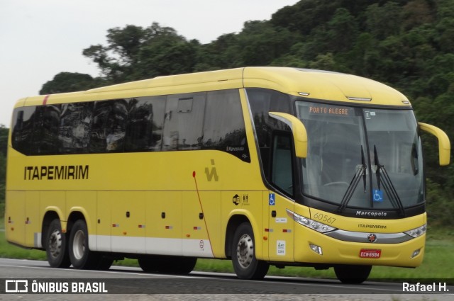 Viação Itapemirim 60567 na cidade de Registro, São Paulo, Brasil, por Rafael H.. Número da foto: #9207051.