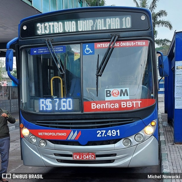 BBTT - Benfica Barueri Transporte e Turismo 27.491 na cidade de Jandira, São Paulo, Brasil, por Michel Nowacki. Número da foto: #9207485.