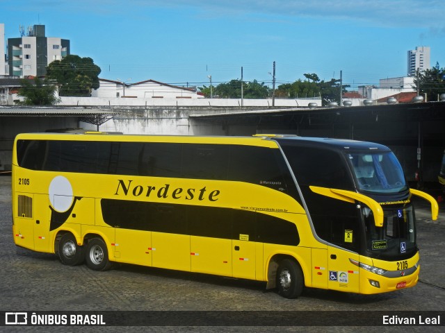 Viação Nordeste 2105 na cidade de Natal, Rio Grande do Norte, Brasil, por Edivan Leal. ID da foto: 9207565.