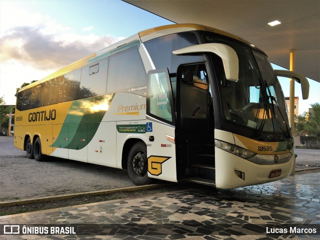 Empresa Gontijo de Transportes 18585 na cidade de Eunápolis, Bahia, Brasil, por Lucas Marcos. Número da foto: #9209401.