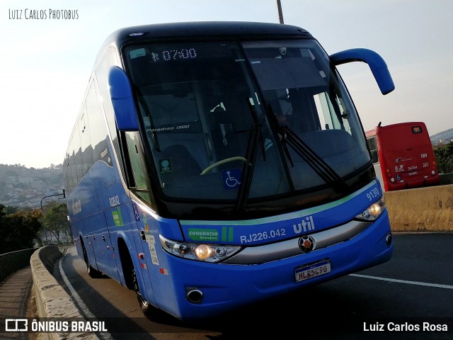 UTIL - União Transporte Interestadual de Luxo 9130 na cidade de Juiz de Fora, Minas Gerais, Brasil, por Luiz Carlos Rosa. ID da foto: 9212651.