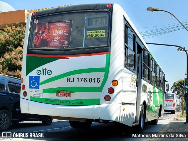 Viação Elite RJ 176.016 na cidade de Volta Redonda, Rio de Janeiro, Brasil, por Matheus Martins da Silva. ID da foto: 9210929.