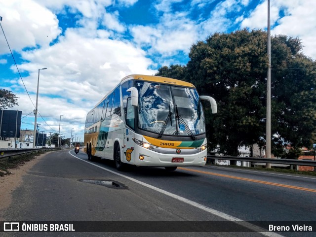 Empresa Gontijo de Transportes 21405 na cidade de Campos dos Goytacazes, Rio de Janeiro, Brasil, por Breno Vieira. ID da foto: 9210825.