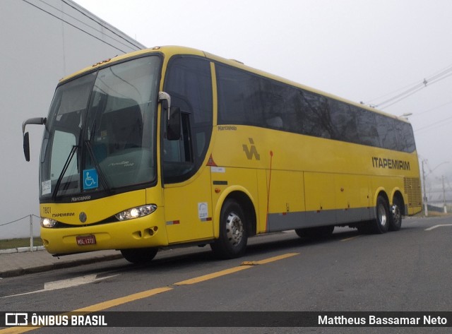 Viação Itapemirim 7801 na cidade de Juiz de Fora, Minas Gerais, Brasil, por Mattheus Bassamar Neto. ID da foto: 9211651.