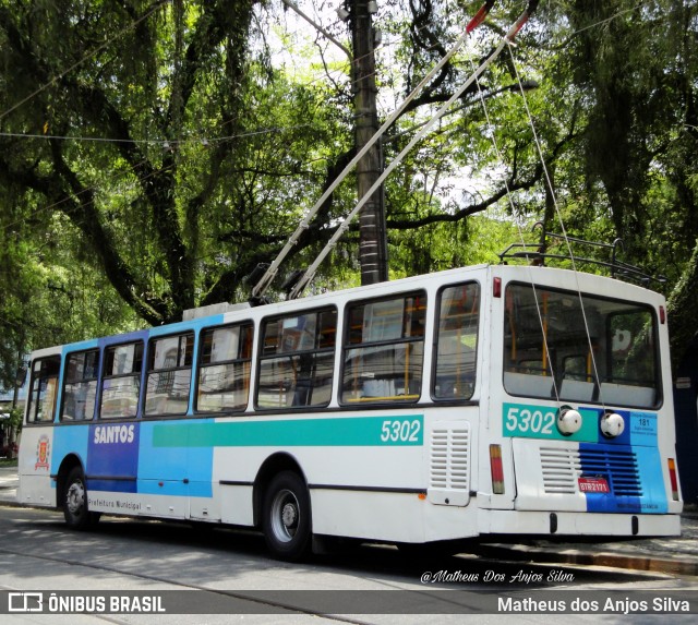 Viação Piracicabana Santos 5302 na cidade de Santos, São Paulo, Brasil, por Matheus dos Anjos Silva. ID da foto: 9212932.