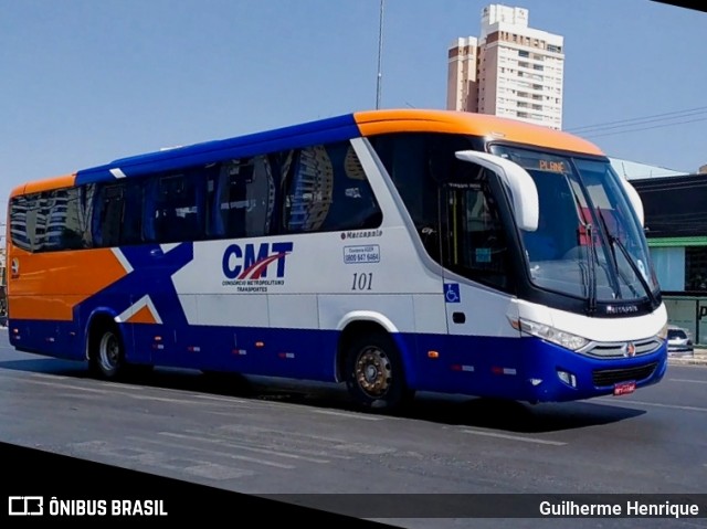 CMT - Consórcio Metropolitano Transportes 101 na cidade de Cuiabá, Mato Grosso, Brasil, por Guilherme Henrique. Número da foto: #9210858.