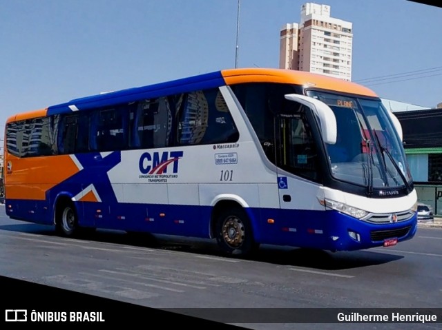 CMT - Consórcio Metropolitano Transportes 101 na cidade de Cuiabá, Mato Grosso, Brasil, por Guilherme Henrique. ID da foto: 9210858.