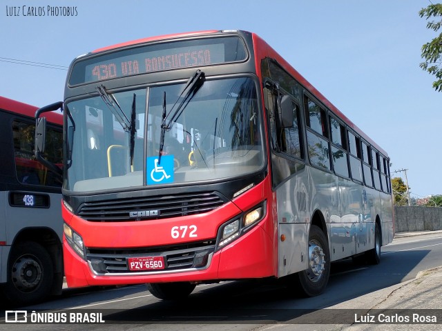 TUSMIL - Transporte Urbano São Miguel 672 na cidade de Juiz de Fora, Minas Gerais, Brasil, por Luiz Carlos Rosa. Número da foto: #9210659.
