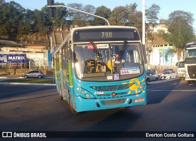 Santa Zita Transportes Coletivos 21164 na cidade de Cariacica, Espírito Santo, Brasil, por Everton Costa Goltara. Número da foto: #9210838.