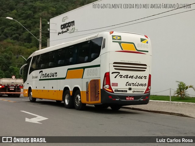 Transur - Transporte Rodoviário Mansur 8580 na cidade de Juiz de Fora, Minas Gerais, Brasil, por Luiz Carlos Rosa. ID da foto: 9212706.