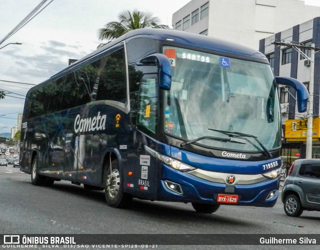 Viação Cometa 719555 na cidade de São Vicente, São Paulo, Brasil, por Guilherme Silva. ID da foto: 9215494.