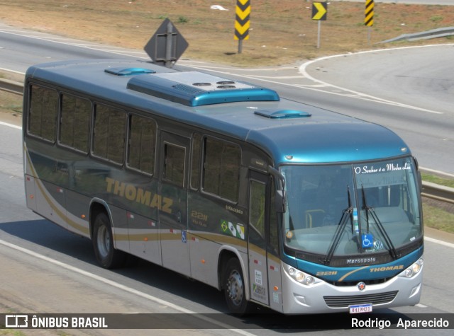 Transportes Thomaz 2211 na cidade de Carmópolis de Minas, Minas Gerais, Brasil, por Rodrigo  Aparecido. ID da foto: 9214645.