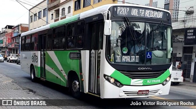 Viação Elite RJ 176.018 na cidade de Volta Redonda, Rio de Janeiro, Brasil, por João Victor Rodrigues Rocha. Número da foto: #9216205.