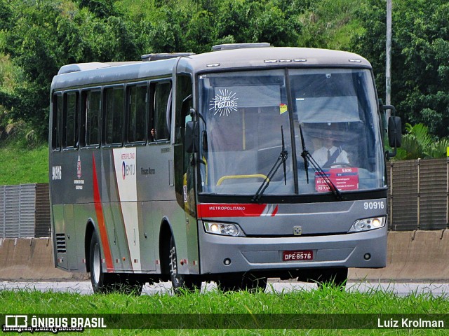 Empresa de Ônibus Pássaro Marron 90916 na cidade de Aparecida, São Paulo, Brasil, por Luiz Krolman. ID da foto: 9215457.