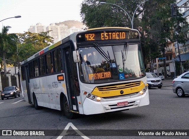 Transportes Vila Isabel A27651 na cidade de Rio de Janeiro, Rio de Janeiro, Brasil, por Vicente de Paulo Alves. ID da foto: 9217054.