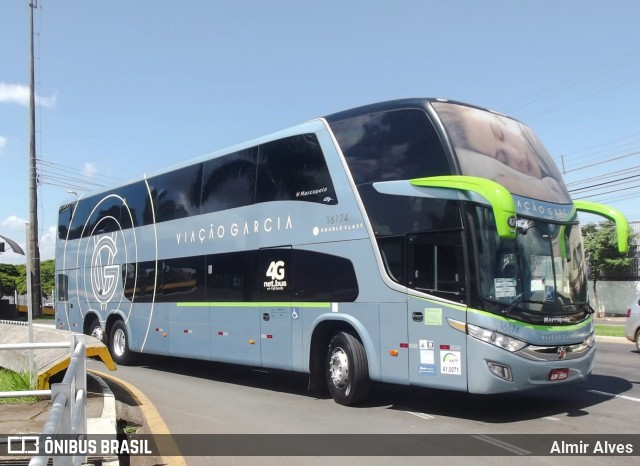 Viação Garcia 16174 na cidade de Londrina, Paraná, Brasil, por Almir Alves. ID da foto: 9138444.