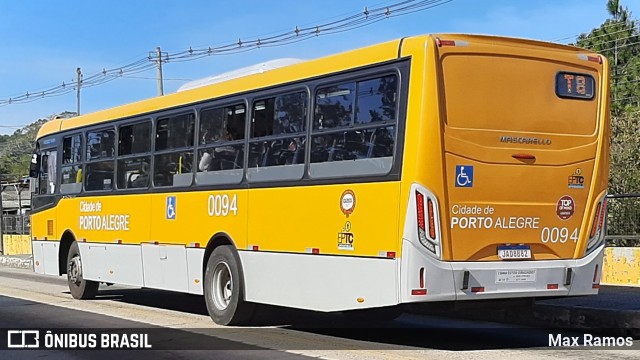 Companhia Carris Porto-Alegrense 0094 na cidade de Porto Alegre, Rio Grande do Sul, Brasil, por Max Ramos. Número da foto: #9140308.
