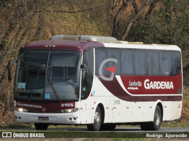 Expresso Gardenia 3155 na cidade de Carmópolis de Minas, Minas Gerais, Brasil, por Rodrigo  Aparecido. ID da foto: 9221397.