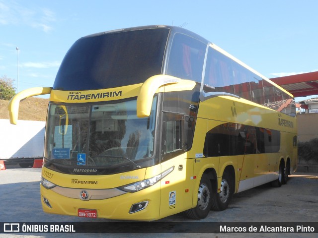 Viação Itapemirim 17037 na cidade de Perdões, Minas Gerais, Brasil, por Marcos de Alcantara Pinto. Número da foto: #9222029.