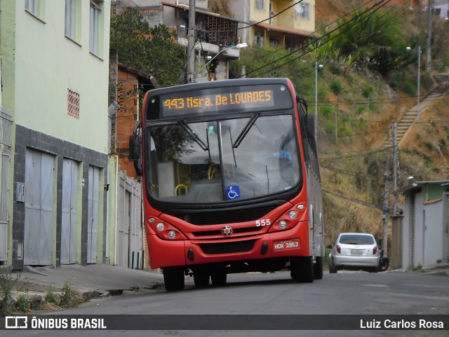 TUSMIL - Transporte Urbano São Miguel 555 na cidade de Juiz de Fora, Minas Gerais, Brasil, por Luiz Carlos Rosa. Número da foto: #9220683.