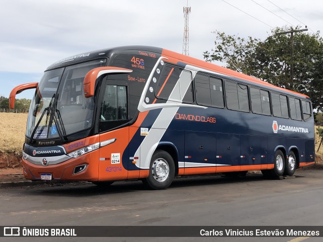 Expresso Adamantina 431314 na cidade de Osvaldo Cruz, São Paulo, Brasil, por Carlos Vinicius Estevão Menezes. ID da foto: 9221786.