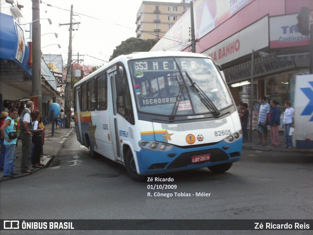 Transportes Estrela 82605 na cidade de Rio de Janeiro, Rio de Janeiro, Brasil, por Zé Ricardo Reis. ID da foto: 9221402.