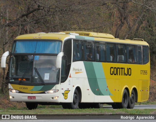 Empresa Gontijo de Transportes 17355 na cidade de Carmópolis de Minas, Minas Gerais, Brasil, por Rodrigo  Aparecido. ID da foto: 9221382.