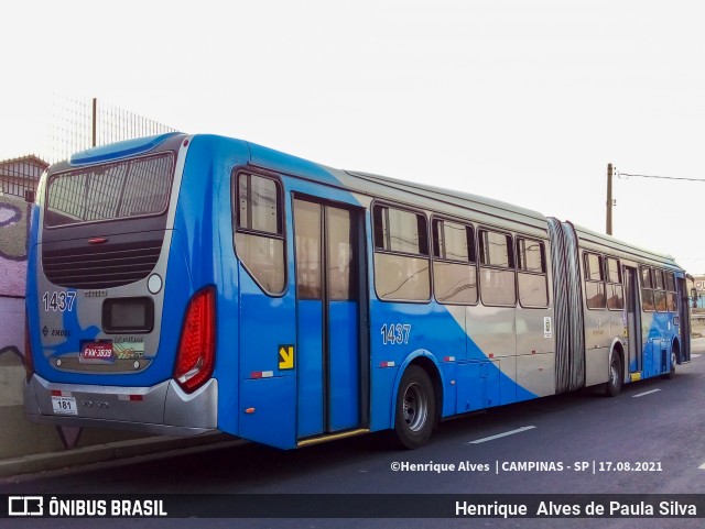 VB Transportes e Turismo 1437 na cidade de Campinas, São Paulo, Brasil, por Henrique Alves de Paula Silva. ID da foto: 9220768.