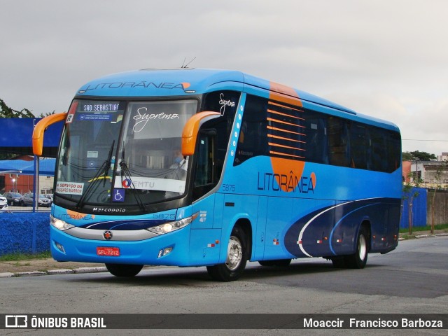 Litorânea Transportes Coletivos 5875 na cidade de São Paulo, São Paulo, Brasil, por Moaccir  Francisco Barboza. ID da foto: 9221018.