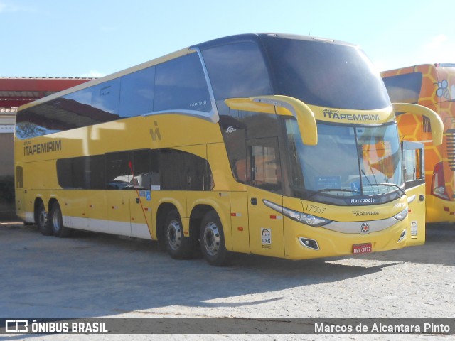 Viação Itapemirim 17037 na cidade de Perdões, Minas Gerais, Brasil, por Marcos de Alcantara Pinto. Número da foto: #9221910.