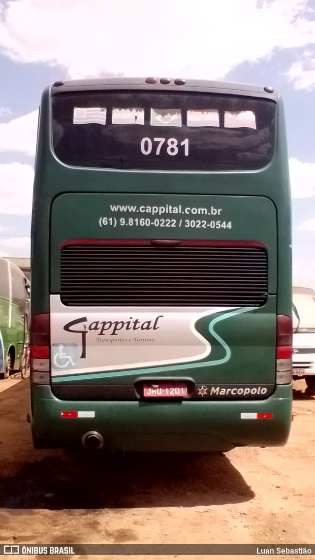 Cappital Transportes e Turismo 0781 na cidade de Águas Lindas de Goiás, Goiás, Brasil, por Luan Sebastião. Número da foto: #9225631.