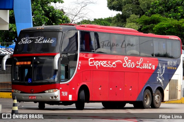 Expresso São Luiz 7030 na cidade de Goiânia, Goiás, Brasil, por Filipe Lima. Número da foto: #9143193.