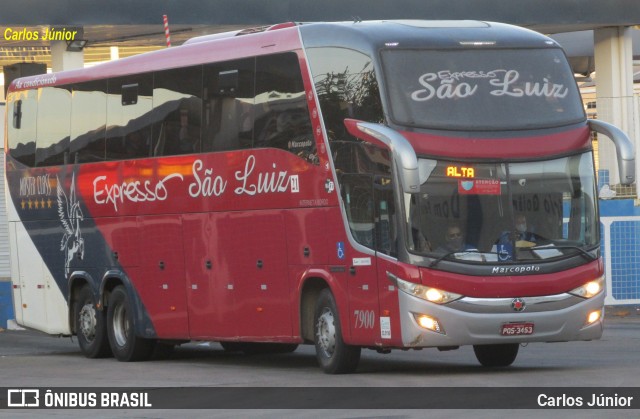 Expresso São Luiz 7900 na cidade de Goiânia, Goiás, Brasil, por Carlos Júnior. Número da foto: #9142300.